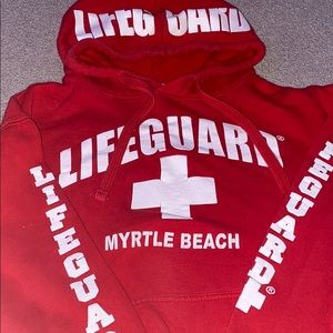 Red lifeguard hoodie